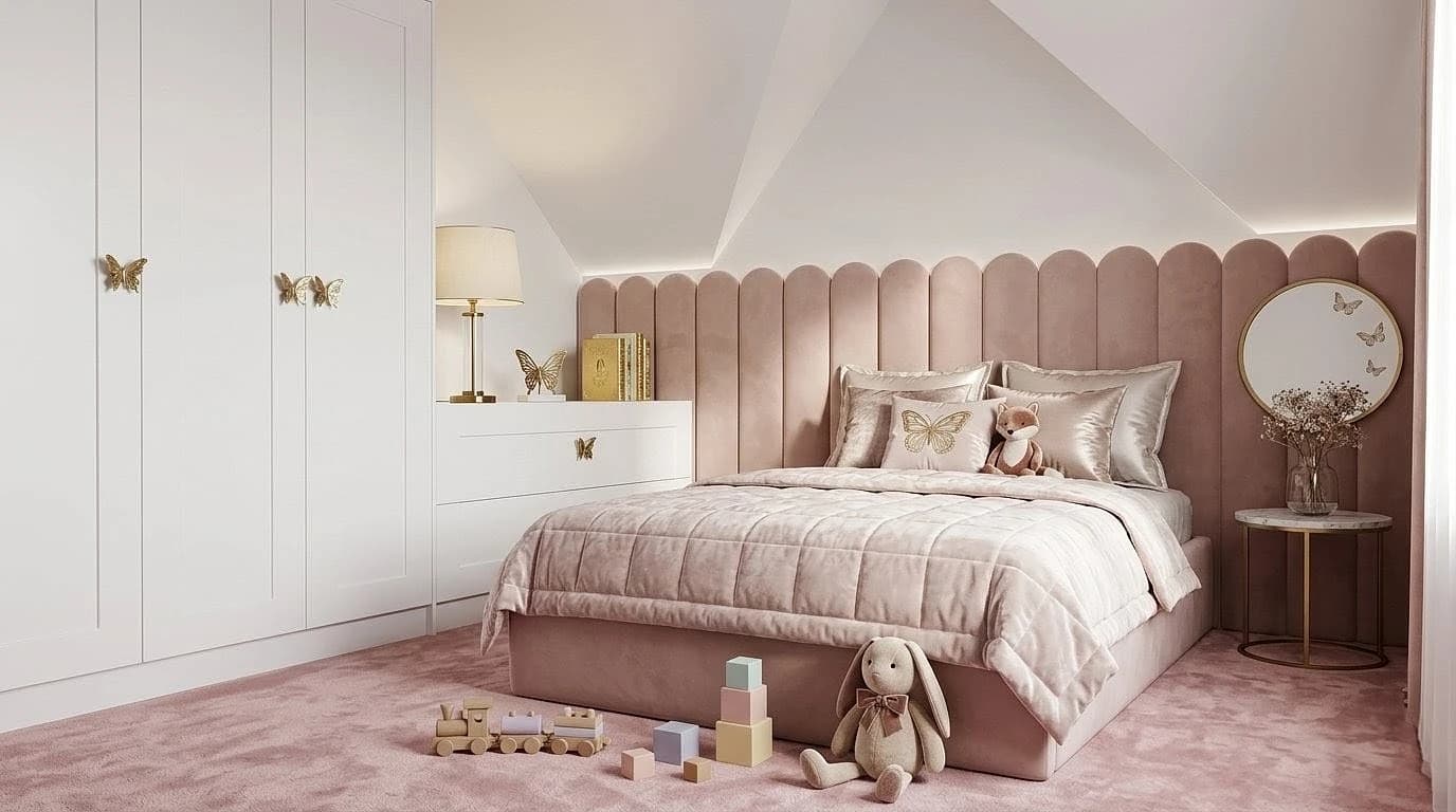 Pokój dziecięcy z łóżkiem z pojemnikiem i panelami – realizacja 3homes.pl