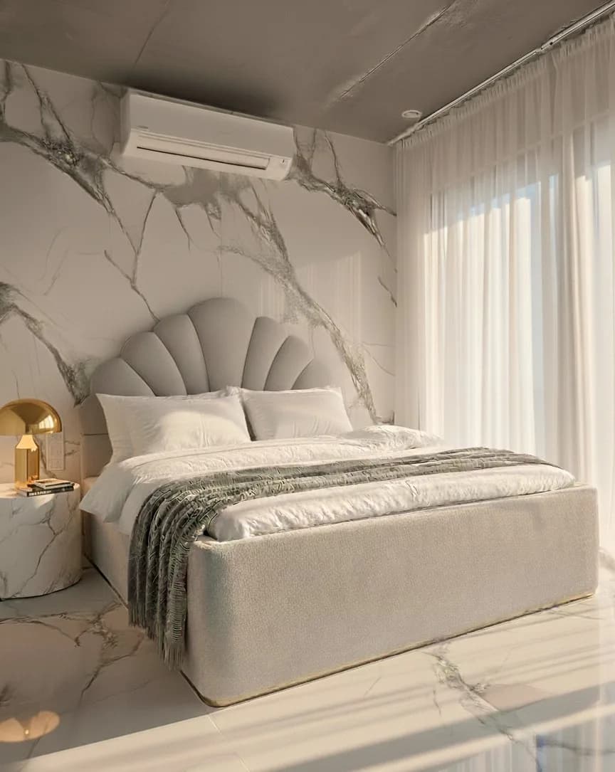 Sypialnia na wymiar z łóżkiem tapicerowanym – 3homes.pl